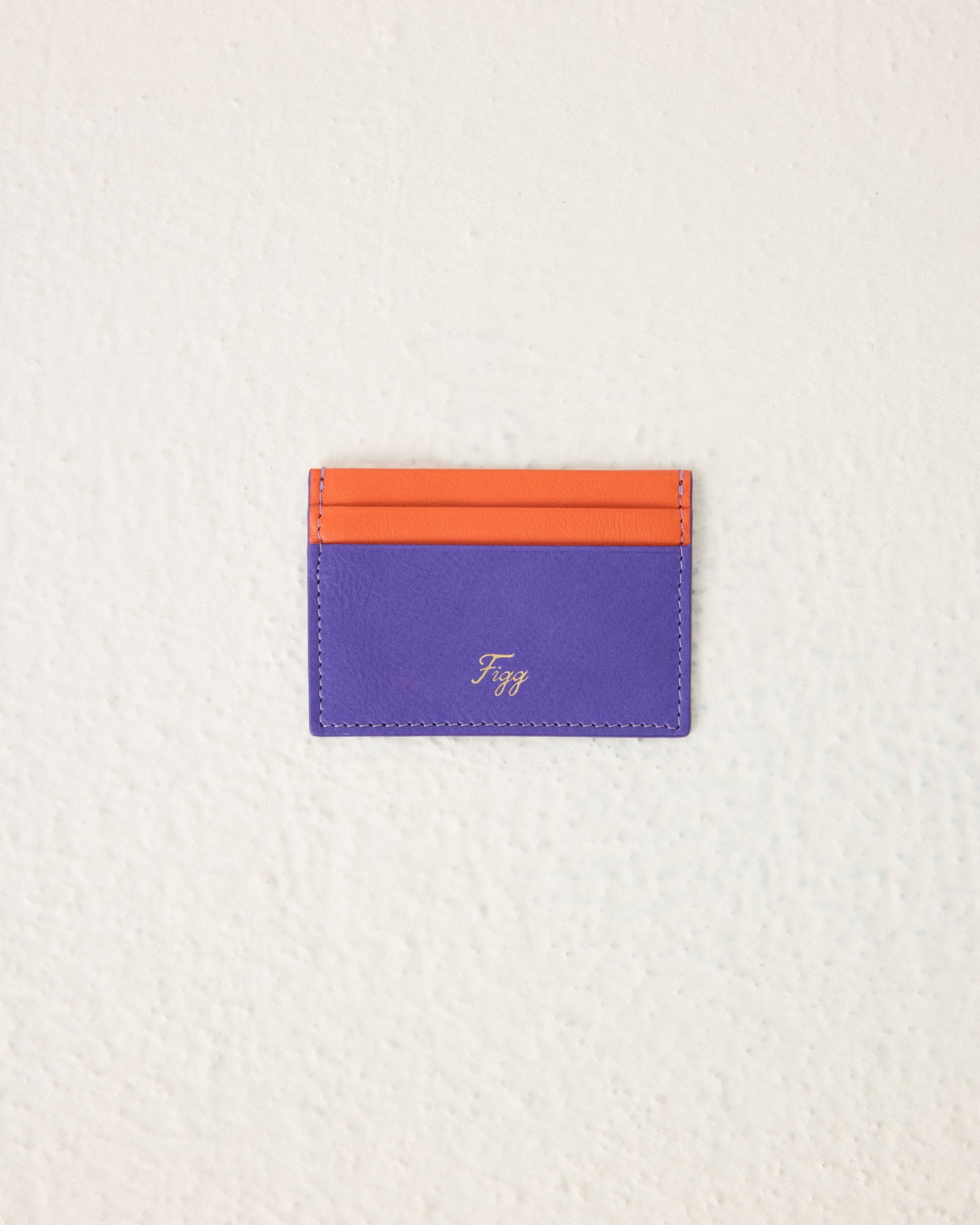 Purple Tangerine Leather Card Holder