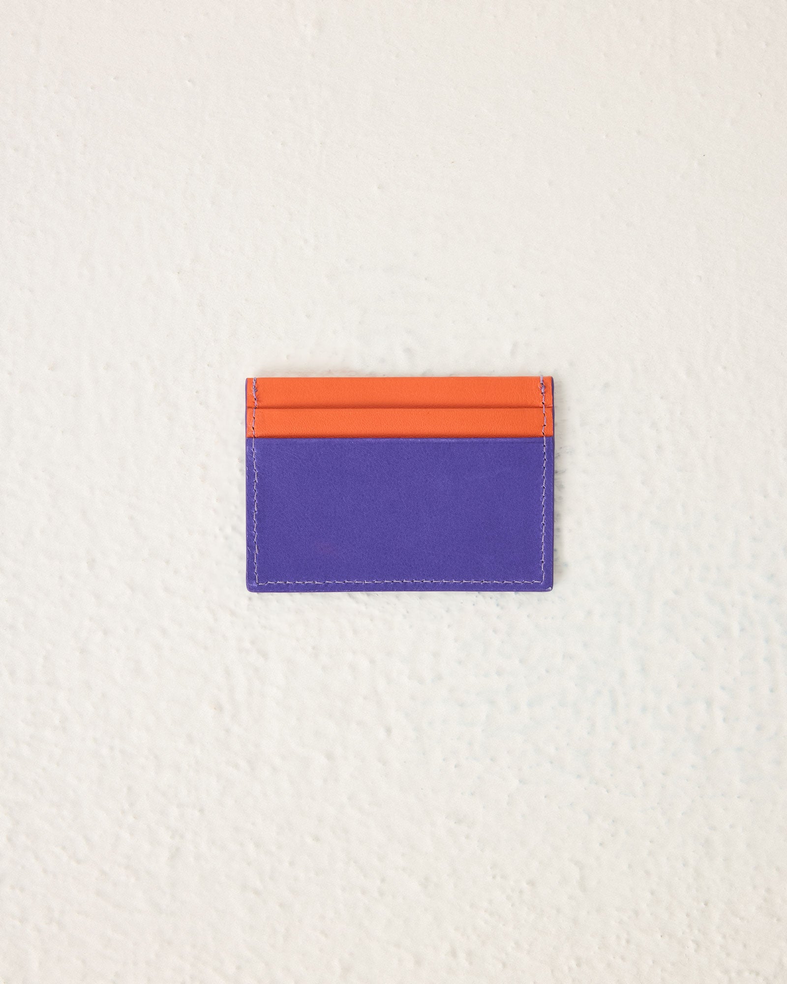 Purple Tangerine Leather Card Holder
