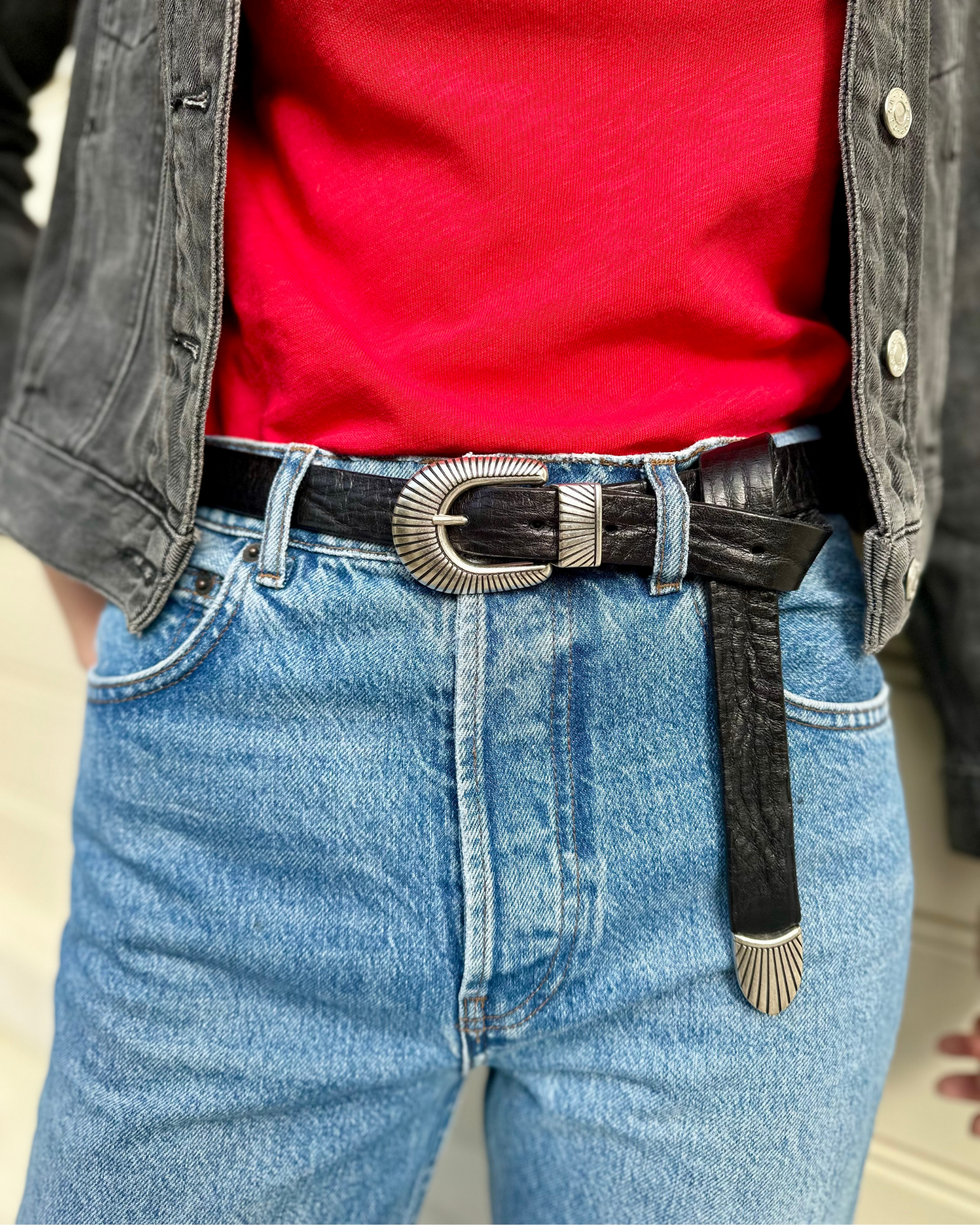 Black Leather Belt