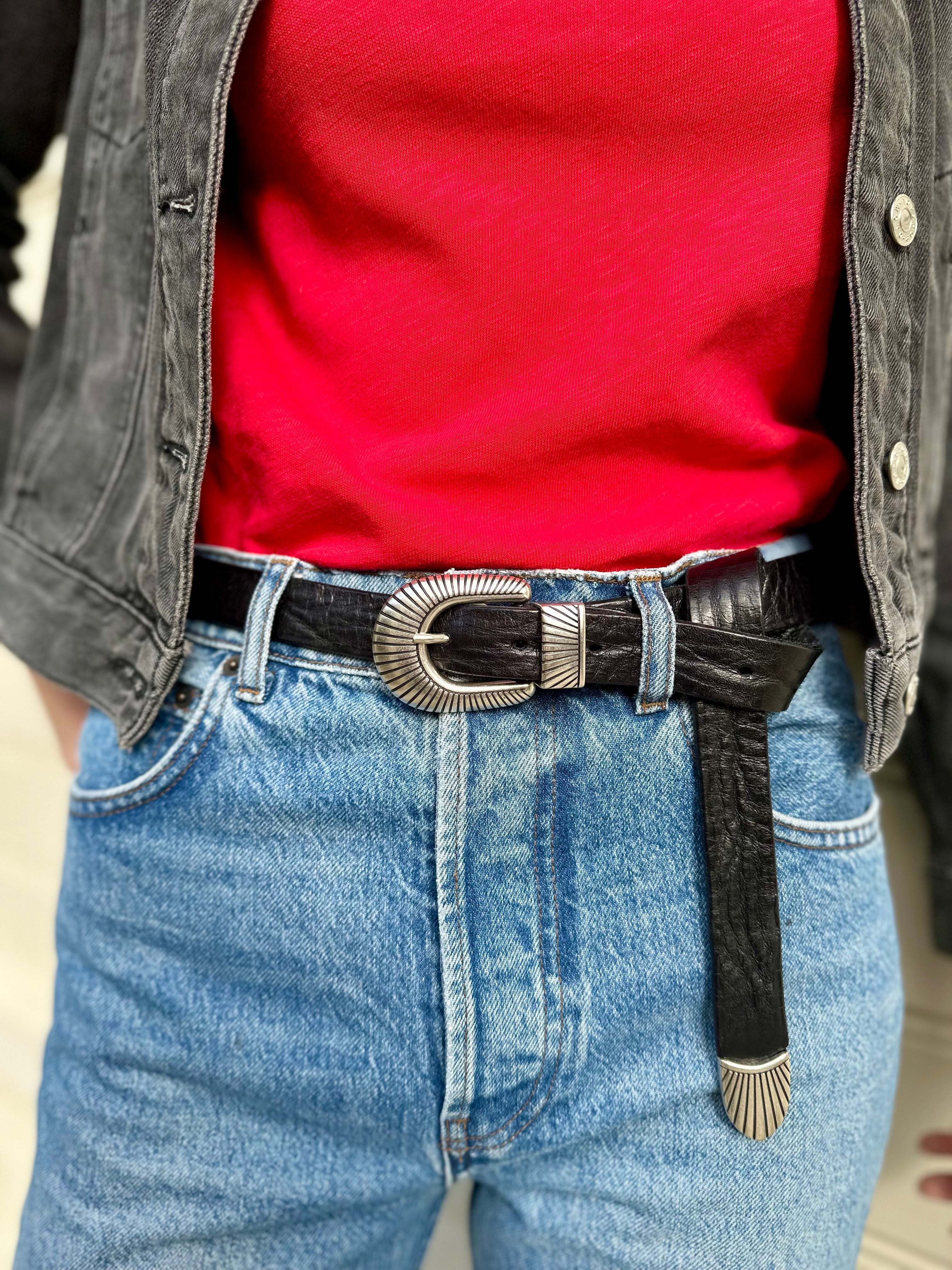 Black Leather Belt