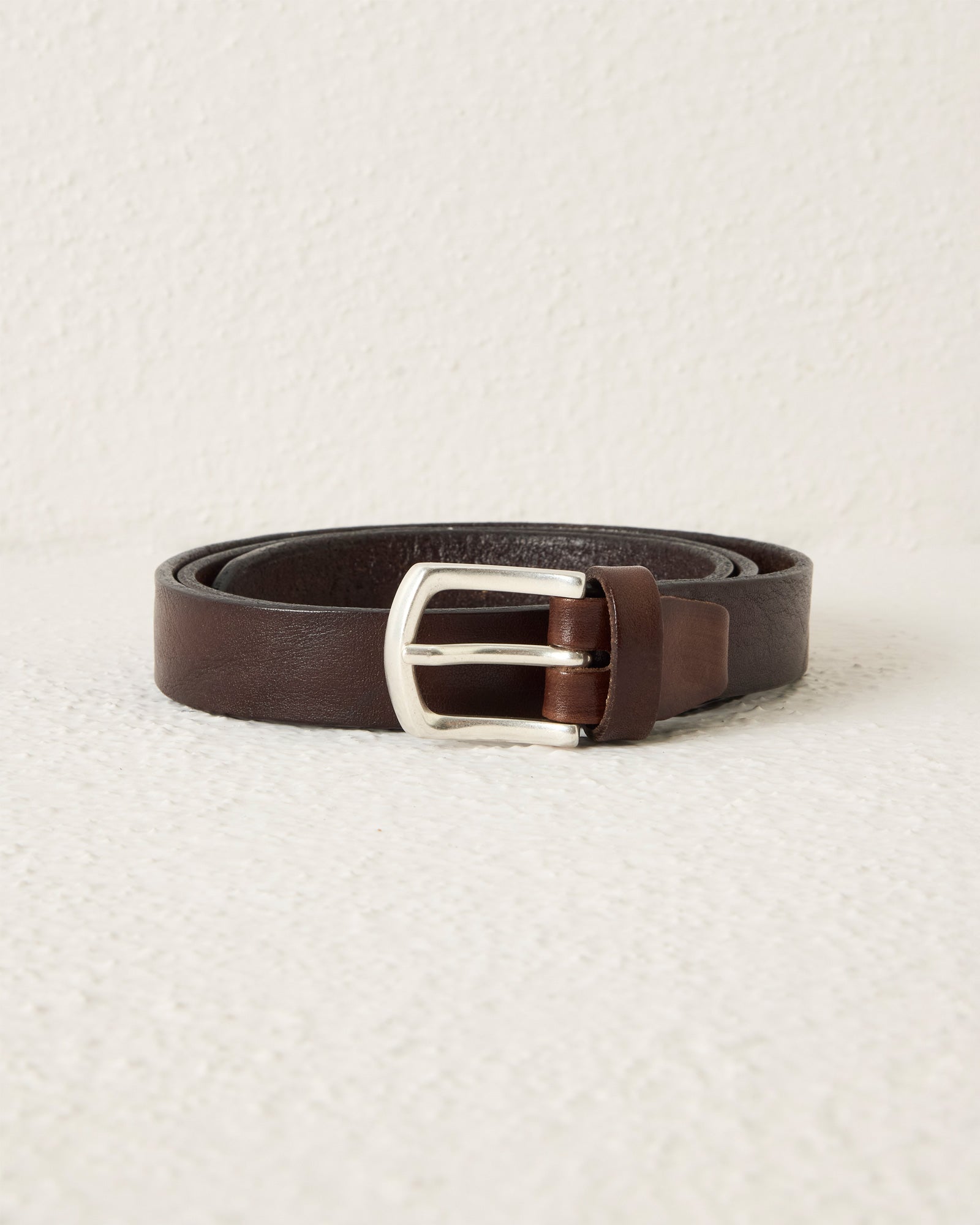 Men’s Italian Leather Belt with Rectangular Buckle