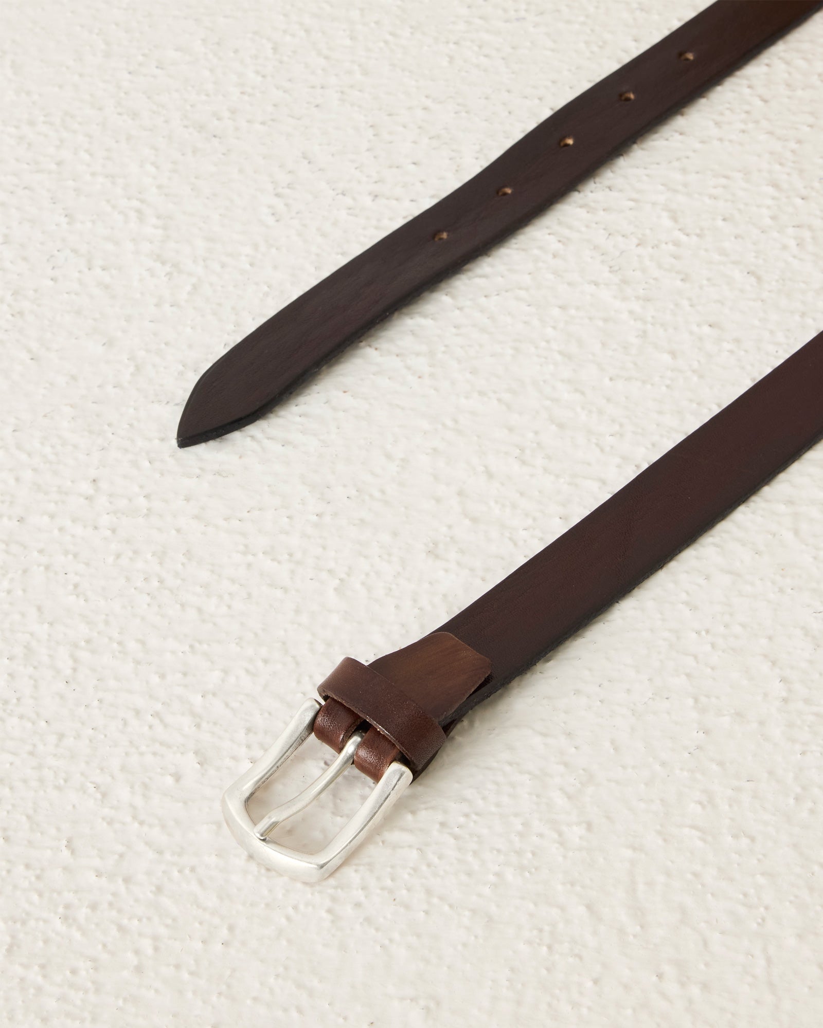 Men’s Italian Leather Belt with Rectangular Buckle