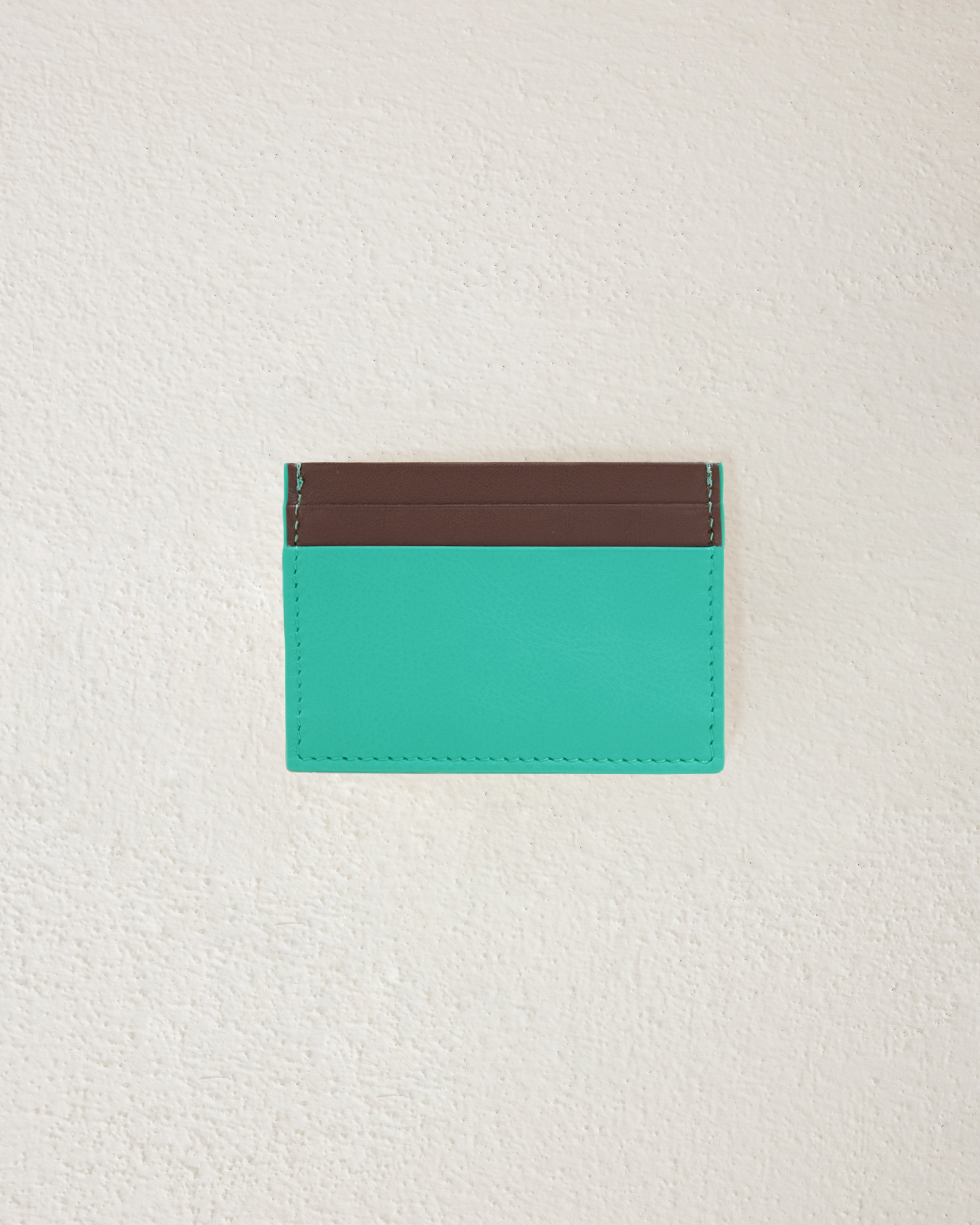 Turquoise Leather Card Holder